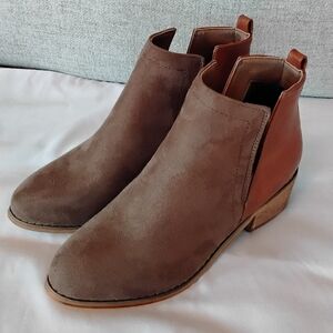 Womens Botique By Corkys Brown Suede Ankle Boots
